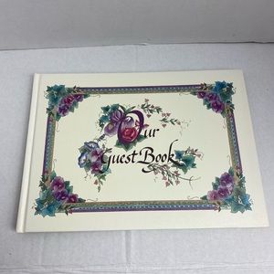Purple and Ivory Guest Book